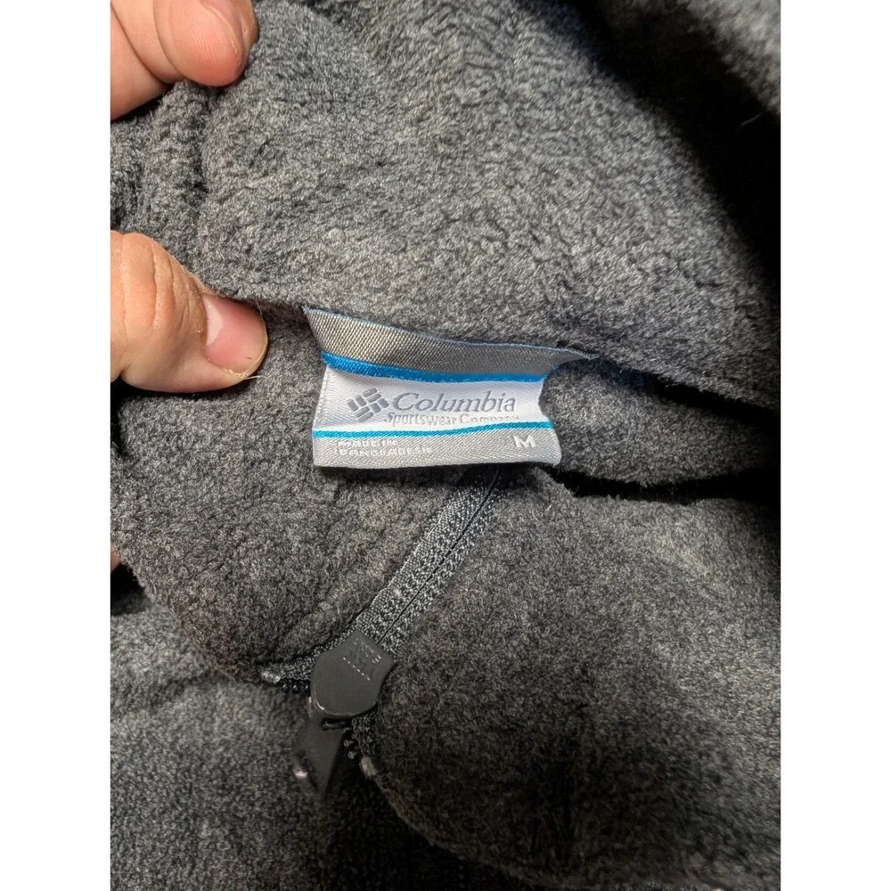 Columbia Sportswear‎ Jacket Mens Medium Gray Full Zip Fleece Pockets Outdoor